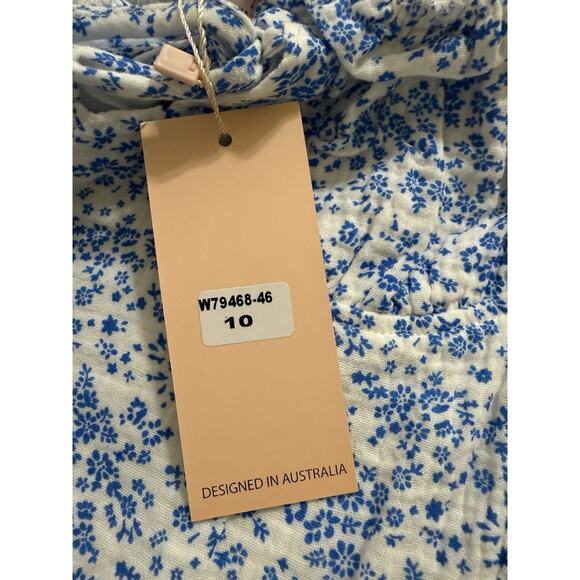 Who I Am Mini Bodycon Summer Dress US6 AU10 Floral Off Shoulder Short Sleeve - Picture 8 of 8